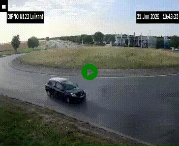 Webcam en périphérie de Chartres sur la N123, à hauteur de Luisant. Vue orientée vers Chartres