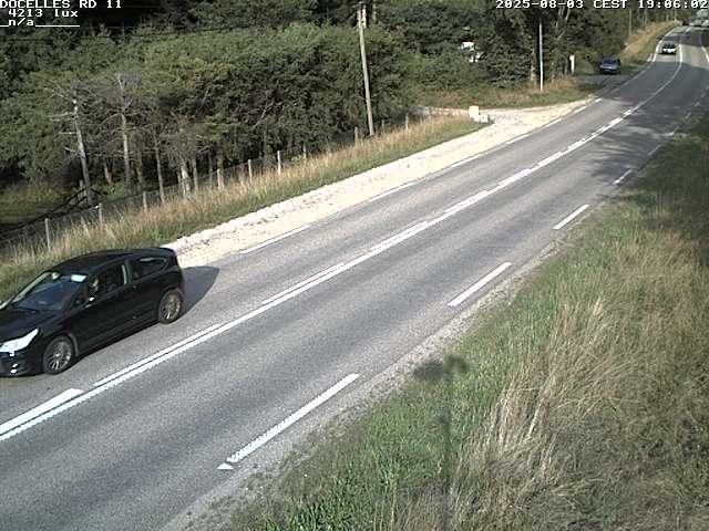 Webcam à 424 mètres d'altitude dans la Tranchée de Docelles dans les Vosges, à proximité d'Epinal sur la route de Gerardmer (D11)