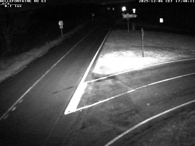 Webcam à Bellefontaine dans les Vosges à 552 mètres d'altitude sur la D63, à la jonction avec la D20A